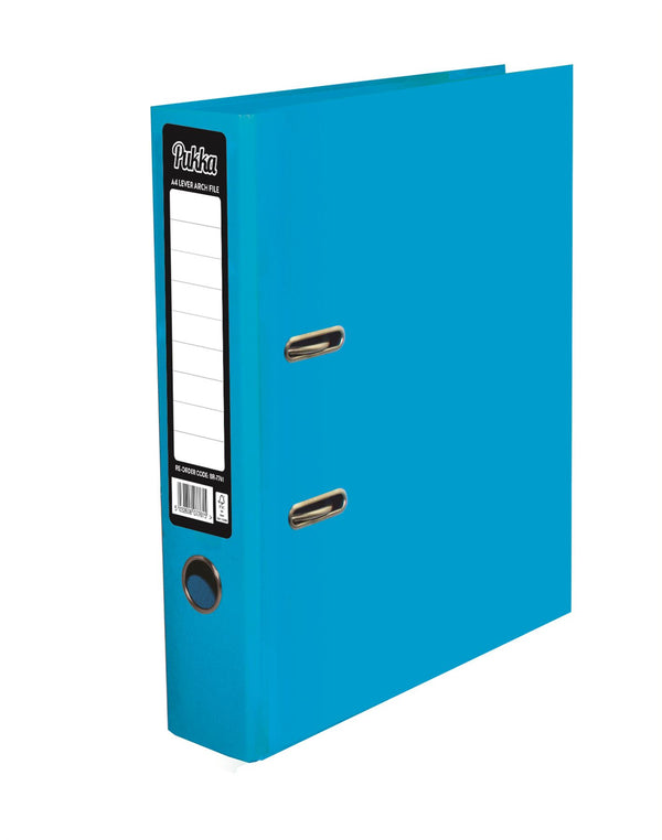 Blue Lever Arch File - PUKKA BRIGHTS A4 Ring Binder BR-7761